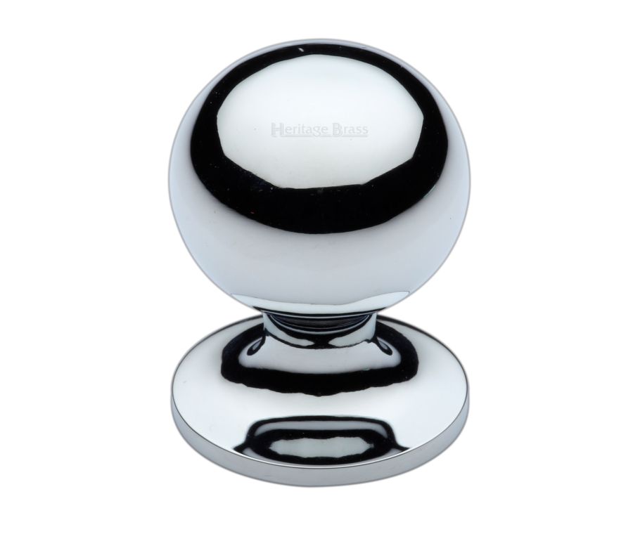 Heritage Brass Polished Chrome Ball Cabinet Knob 38mm