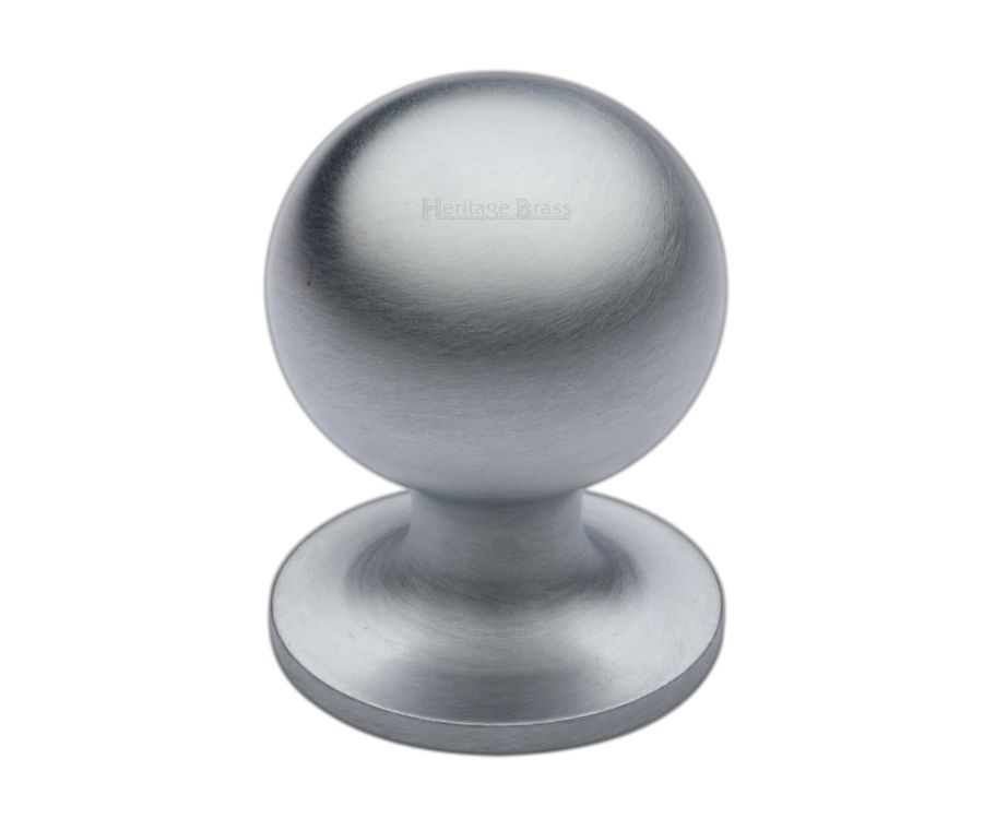 Heritage Brass Satin Chrome Ball Cabinet Knob 38mm