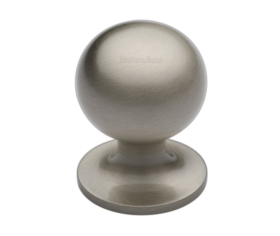 Heritage Brass Satin Nickel Ball Cabinet Knob 38mm