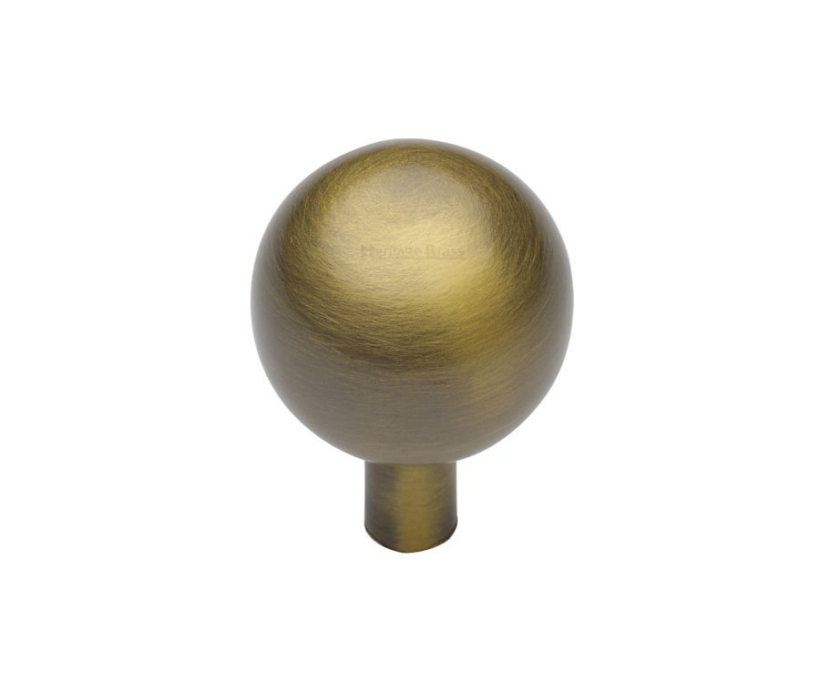 Heritage Brass Antique Brass Sphere Cabinet Knob 22mm