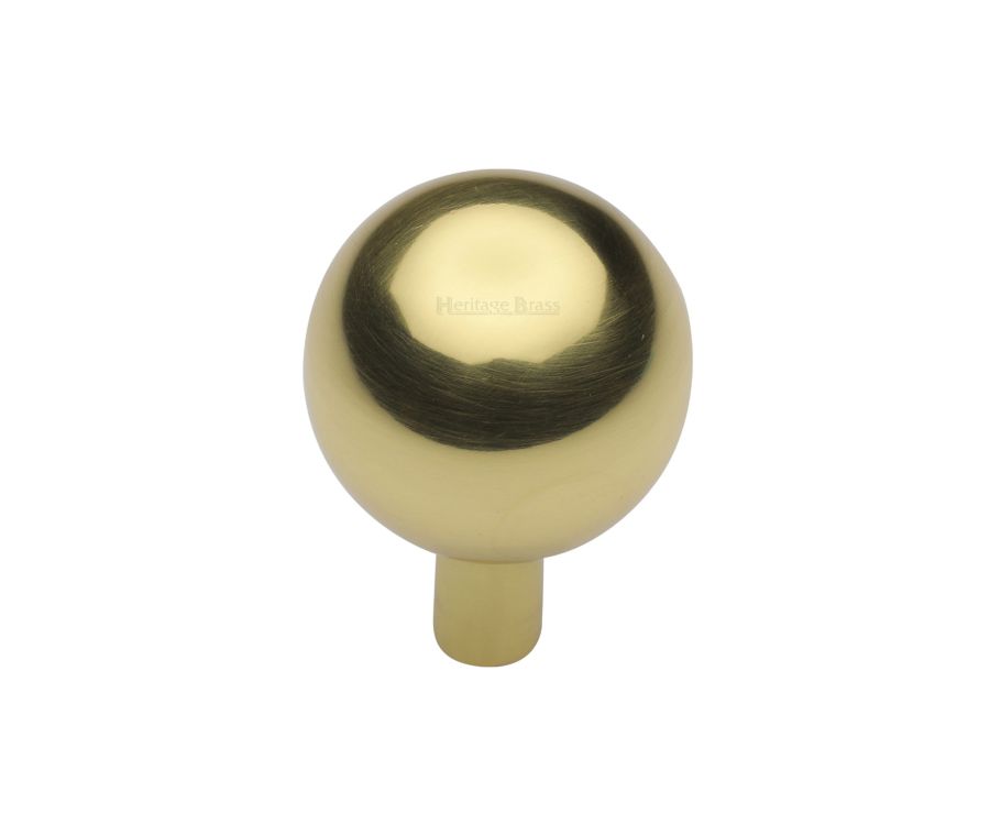 Heritage Brass Polished Brass Sphere Cabinet Knob 22mm