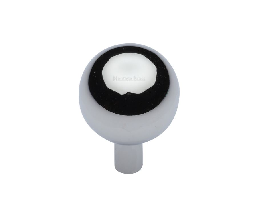 Heritage Brass Polished Chrome Sphere Cabinet Knob 22mm