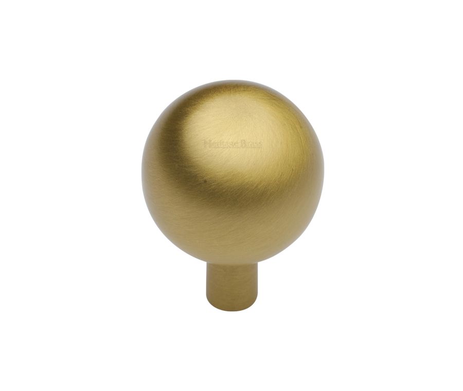 Heritage Brass Satin Brass Sphere Cabinet Knob 22mm