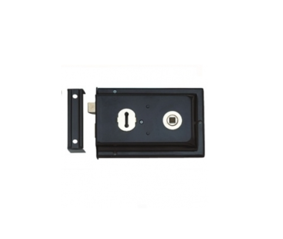 Black Japanned 152x102mm Contract Rim Lock