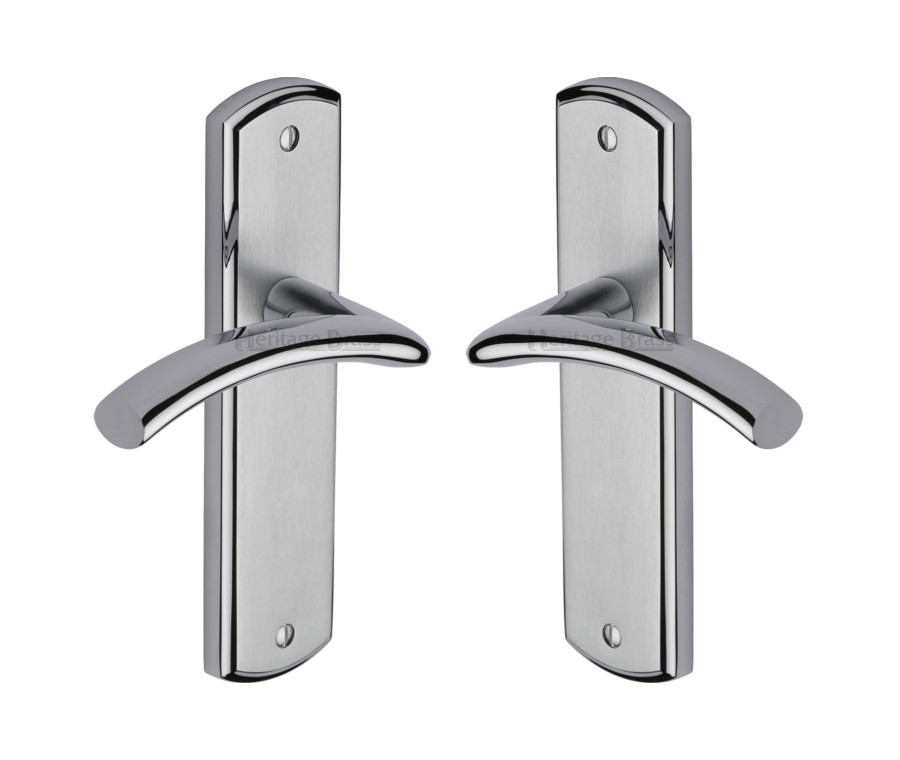 Heritage Brass Apollo Finish Centaur Door Handle on Plate - Lever Latch