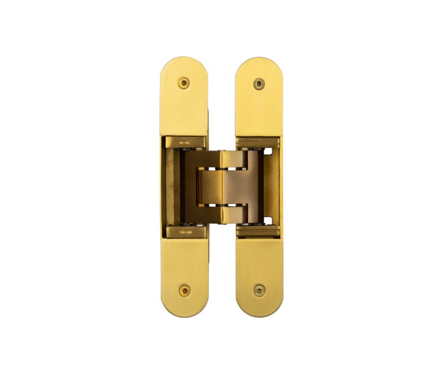 Ghost Satin Brass 160mm Concealed Hinge | CH100SB
