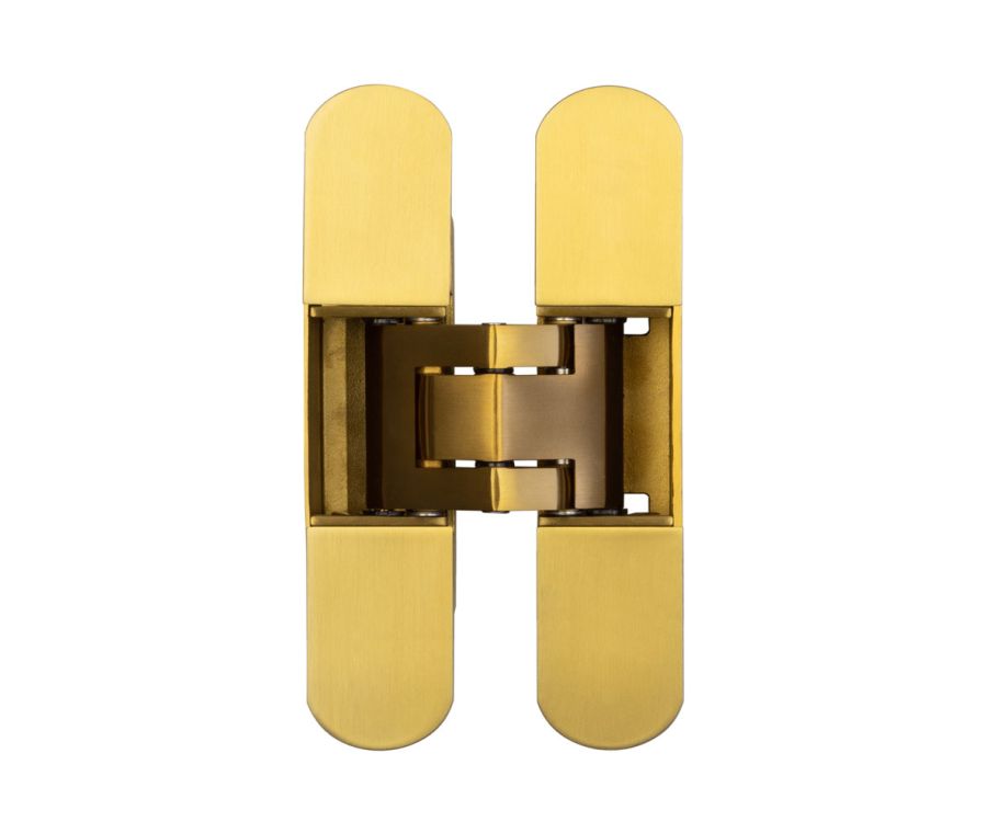 Ghost Satin Brass 140mm Concealed Hinge | CH60SB