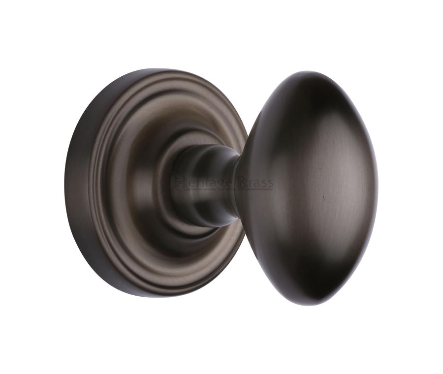 Heritage Brass Matt Bronze Chelsea Door Knob on Rose