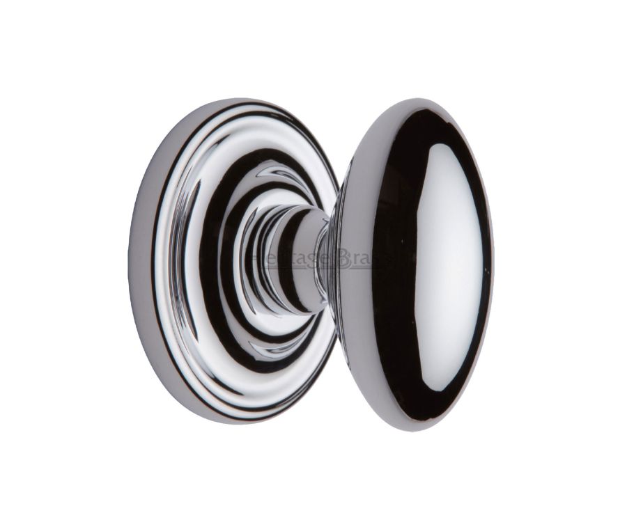 Heritage Brass Polished Chrome Chelsea Door Knob on Rose