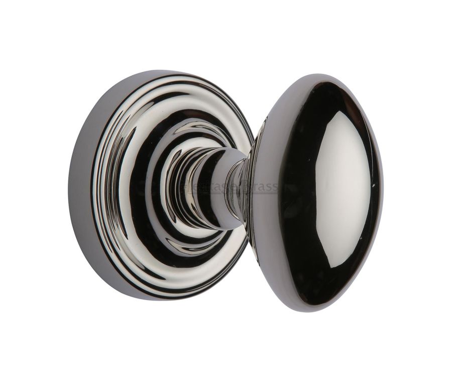 Heritage Brass Polished Nickel Finish Chelsea Door Knob on Rose