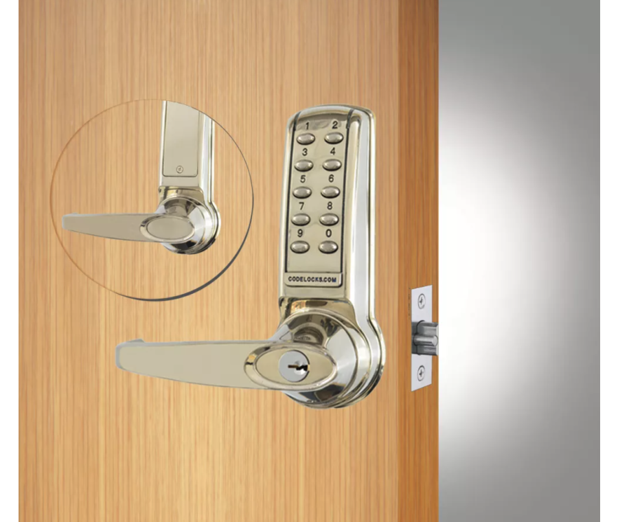 Codelocks CL4010 Stainless Steel Electronic Tubular Mortice Latch with lever