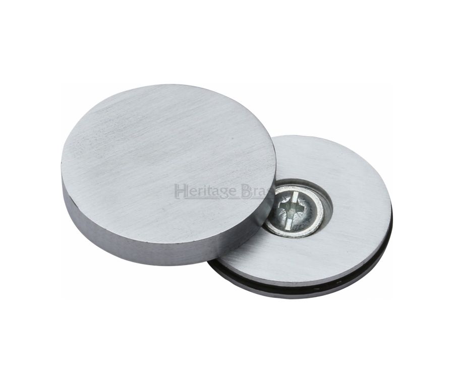 Heritage Brass Satin Chrome Bolt Cover