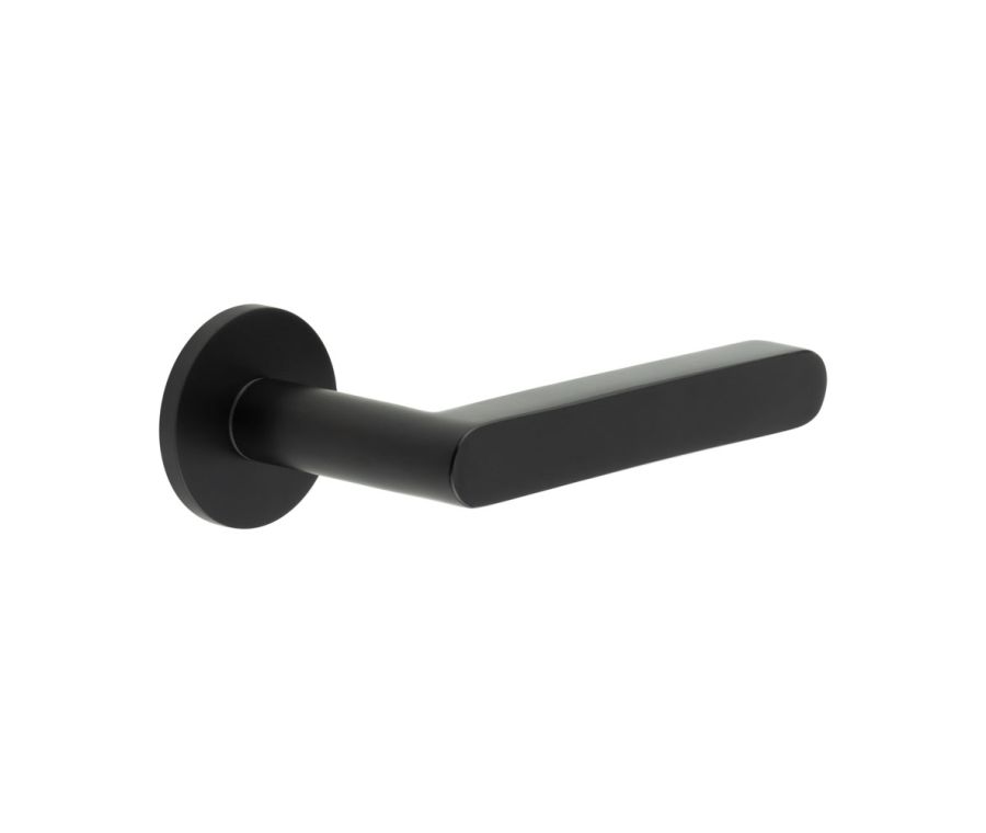 CR-101 Black Unsprung Round Rose Door Handle
