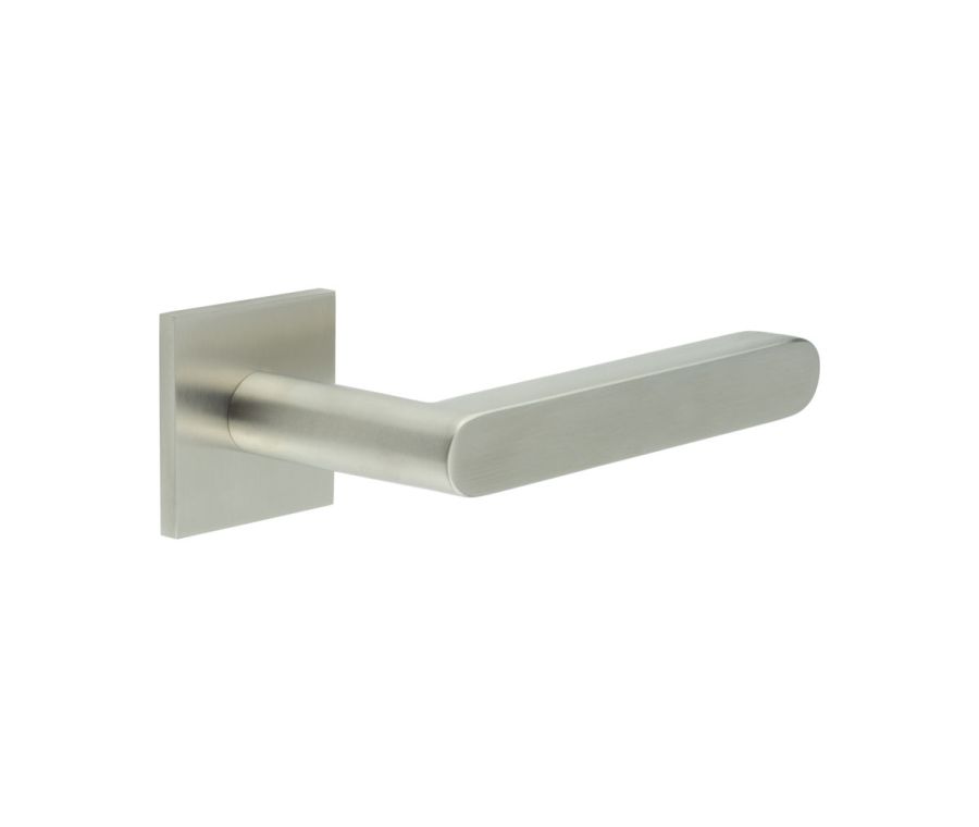 CR-101 Satin Stainless Steel Unsprung Square Rose Door Handle