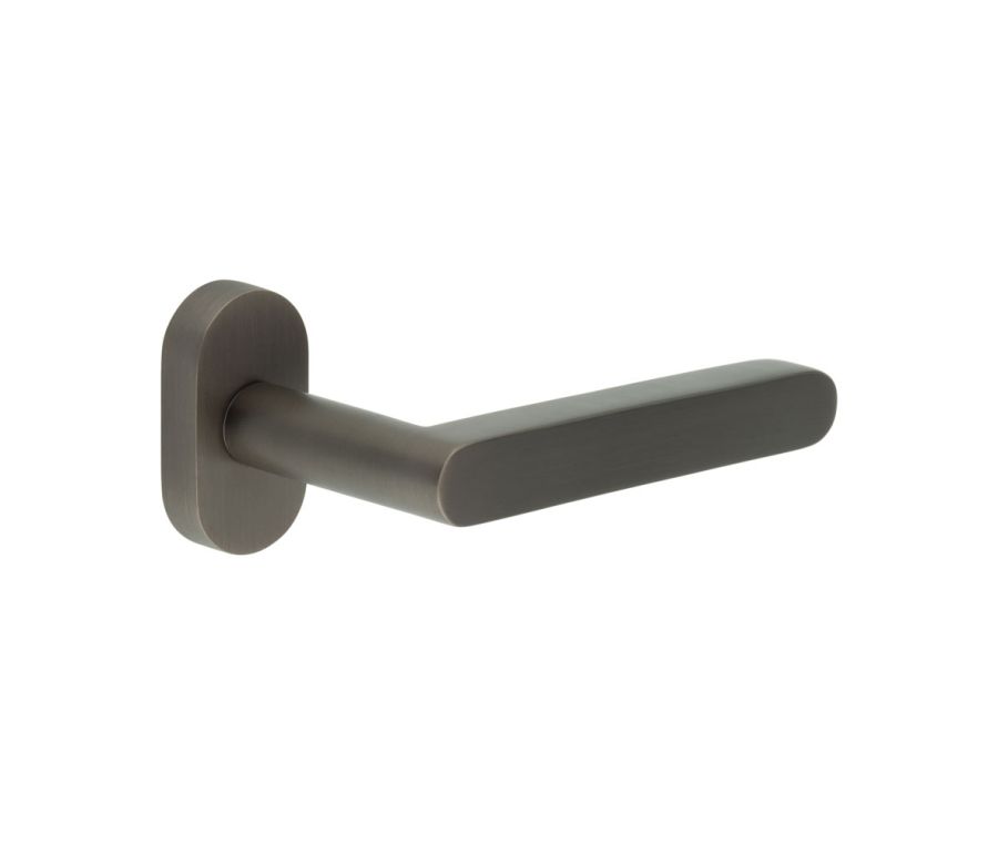 CR-101 Dark Bronze Multi Point Oval Rose Door Handle