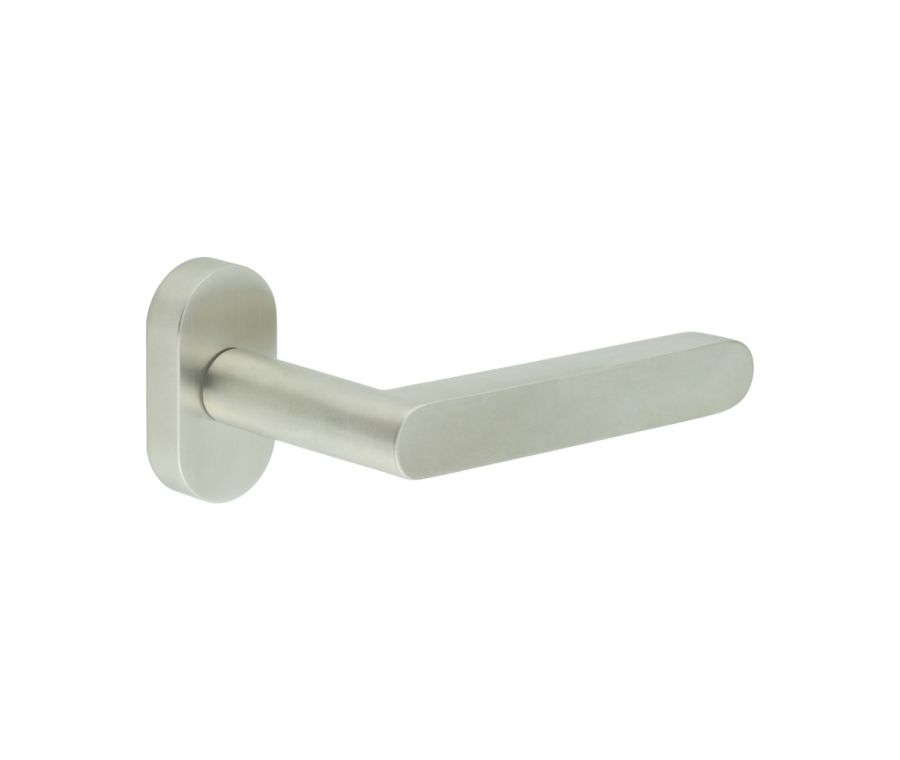 CR-101 Satin Stainless Steel Multi Point Oval Rose Door Handle