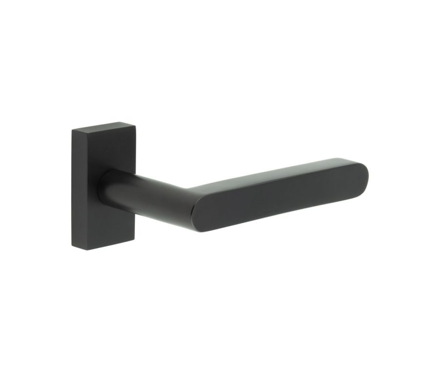 CR-101 Black Multi Point Rectangular Rose Door Handle