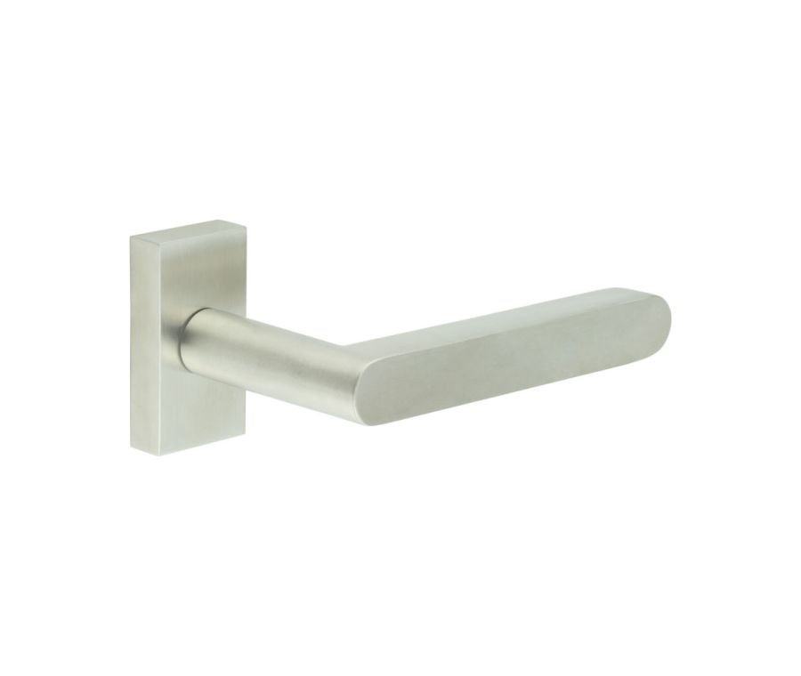 CR-101 Satin Stainless Steel Multi Point Rectangular Rose Door Handle