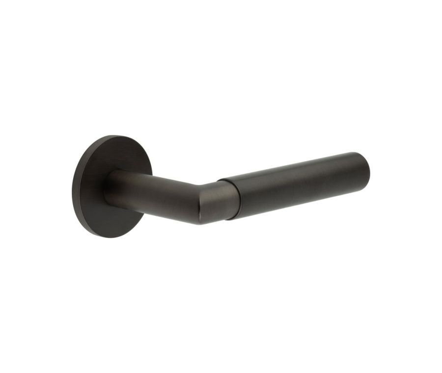 CR-102 Dark Bronze Unsprung Round Rose Door Handle