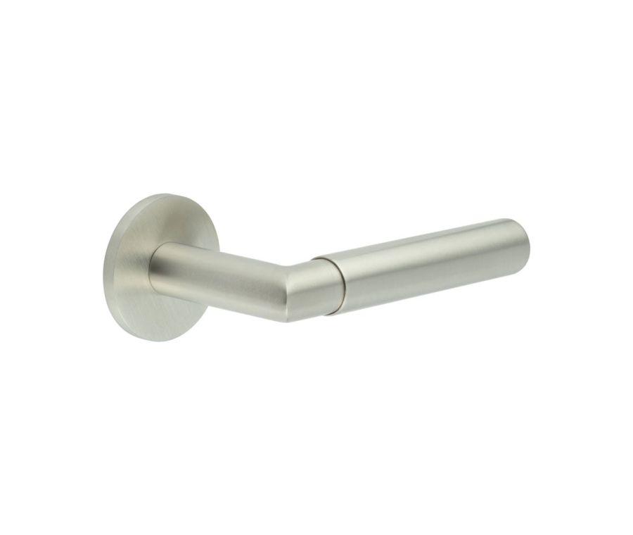 CR-102 Satin Stainless Steel Unsprung Round Rose Door Handle