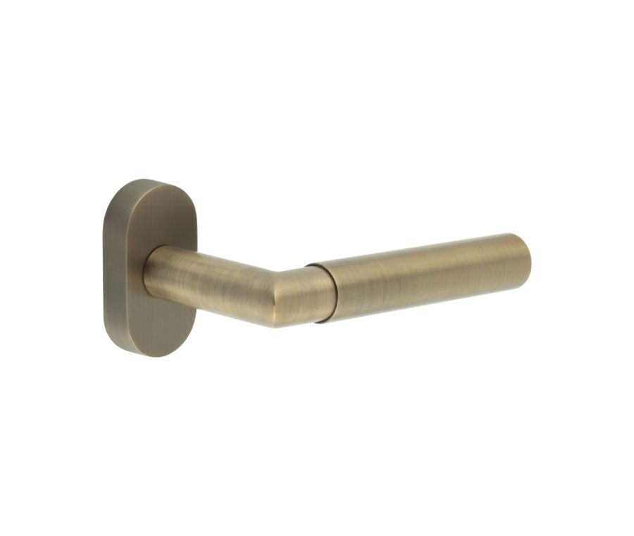 CR-102 Antique Brass Multi Point Oval Rose Door Handle