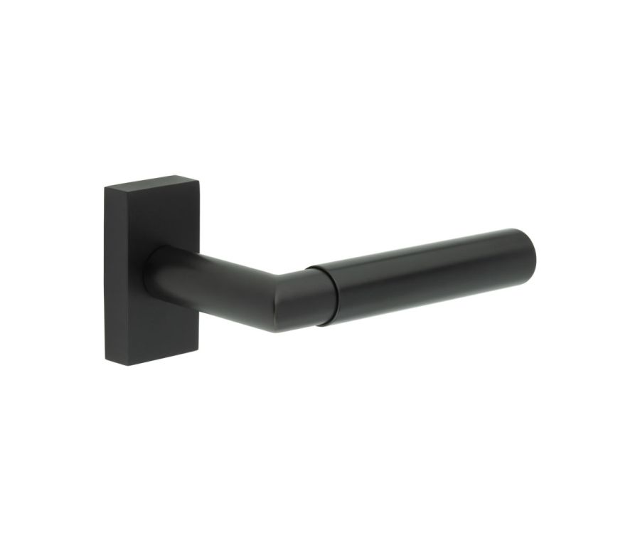 CR-102 Black Multi Point Rectangular Rose Door Handle