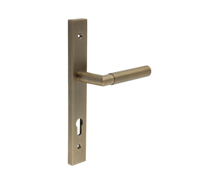 CR-102 Antique Brass Multi Point Backplate Door Handle