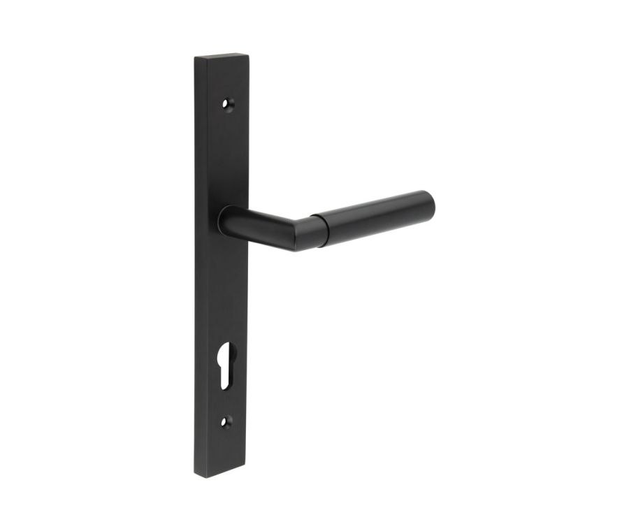 CR-102 Black Multi Point Backplate Door Handle