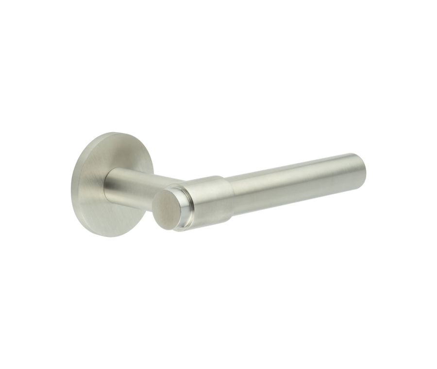 CR-103 Satin Stainless Steel Unsprung Round Rose Door Handle