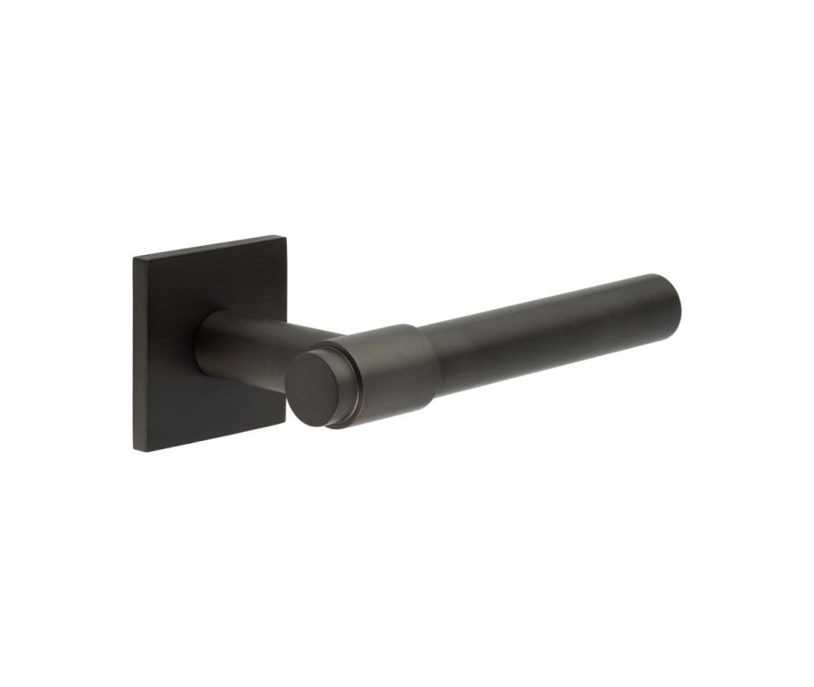 CR-103 Dark Bronze Sprung Square Rose Door Handle