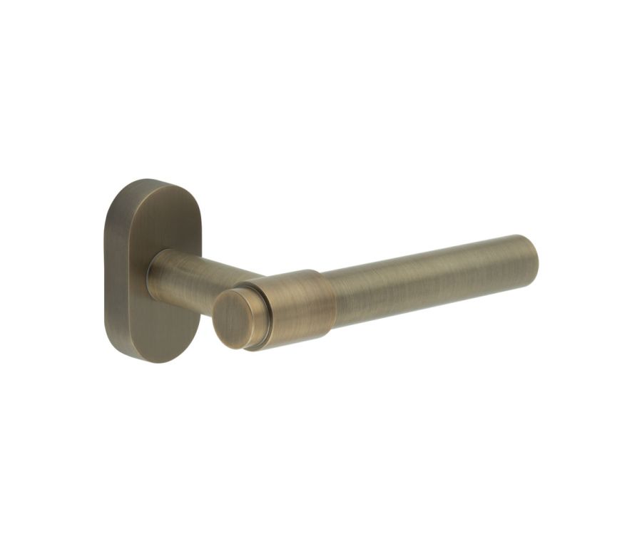 CR-103 Antique Brass Multi Point Oval Rose Door Handle