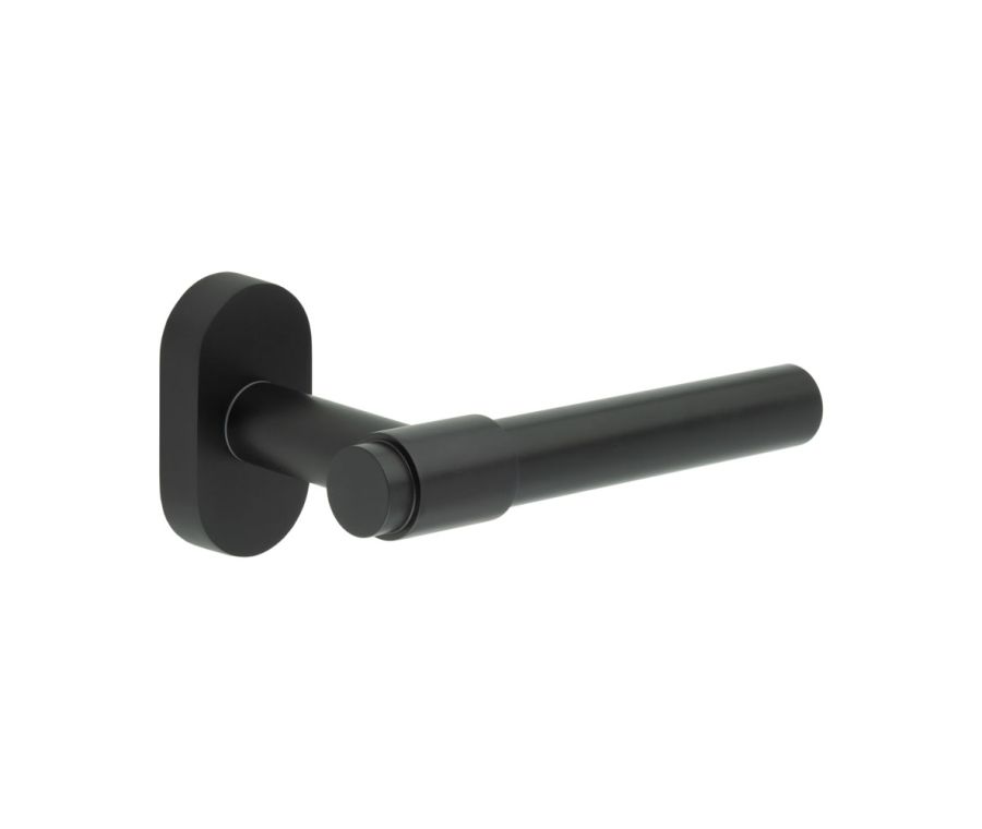 CR-103 Black Multi Point Oval Rose Door Handle