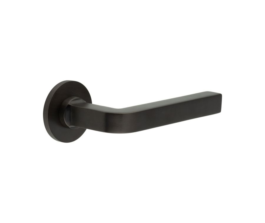 CR-104 Dark Bronze Sprung Round Rose Door Handle