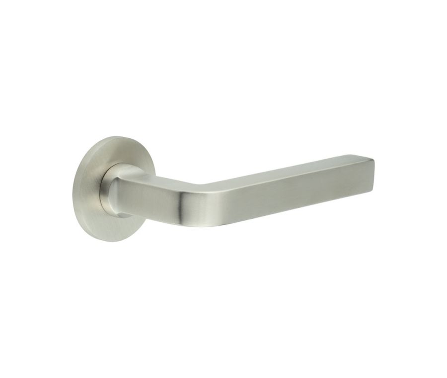 CR-104 Satin Stainless Steel Unsprung Round Rose Door Handle