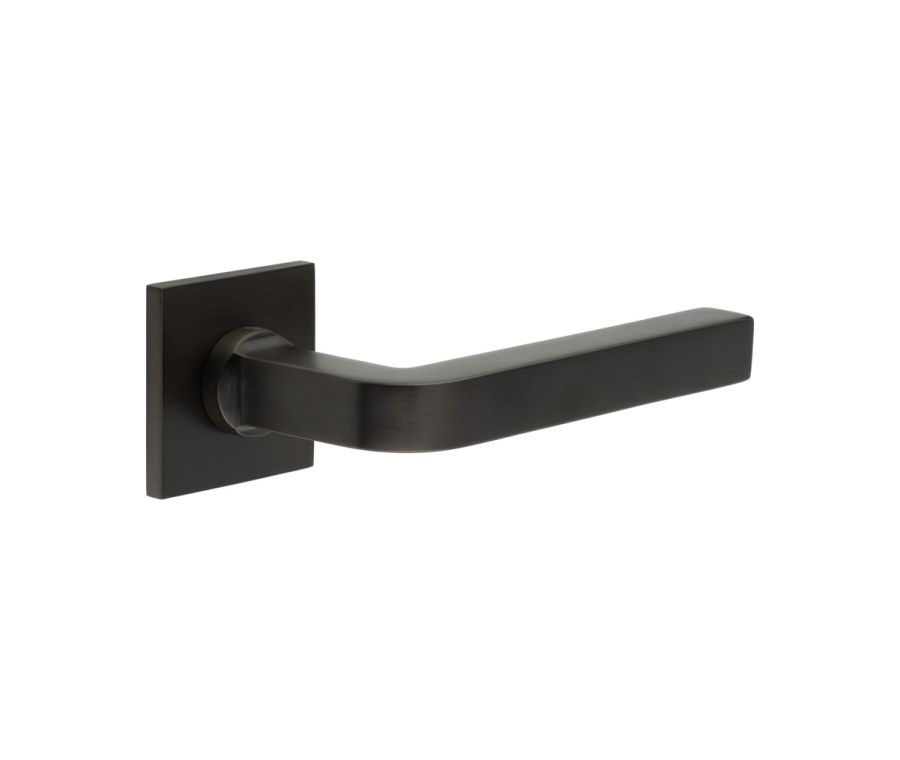 CR-104 Dark Bronze Unsprung Square Rose Door Handle