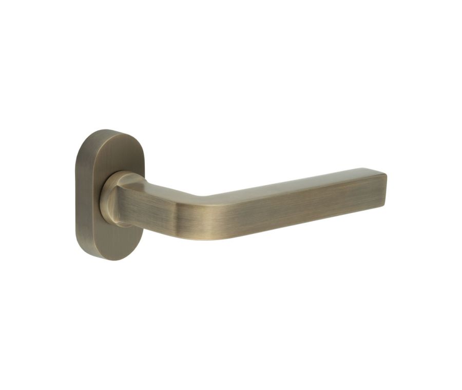 CR-104 Antique Brass Multi Point Oval Rose Door Handle