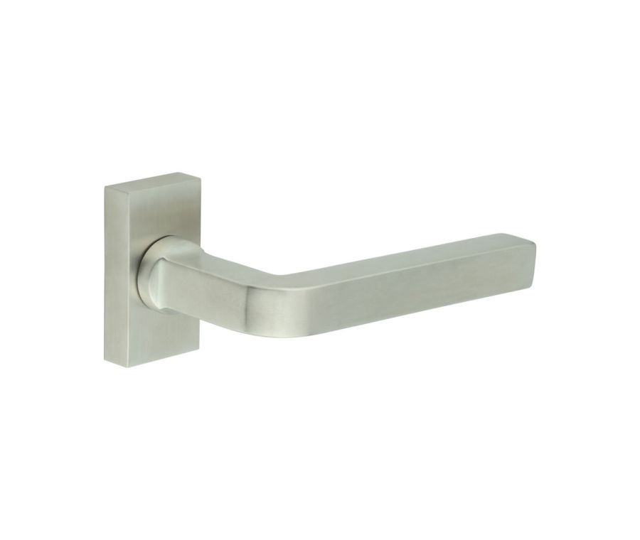 CR-104 Satin Stainless Steel Multi Point Rectangular Rose Door Handle
