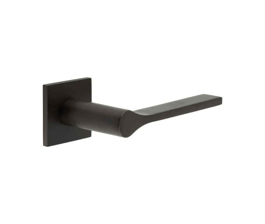 CR-105 Dark Bronze Unsprung Square Rose Door Handle