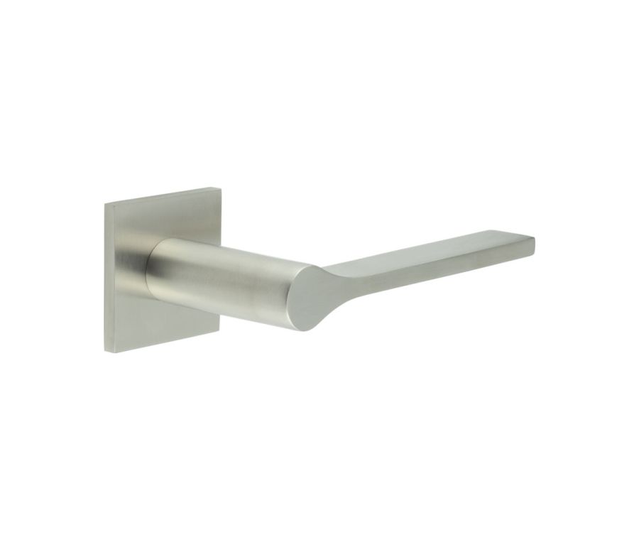 CR-105 Satin Stainless Steel Unsprung Square Rose Door Handle