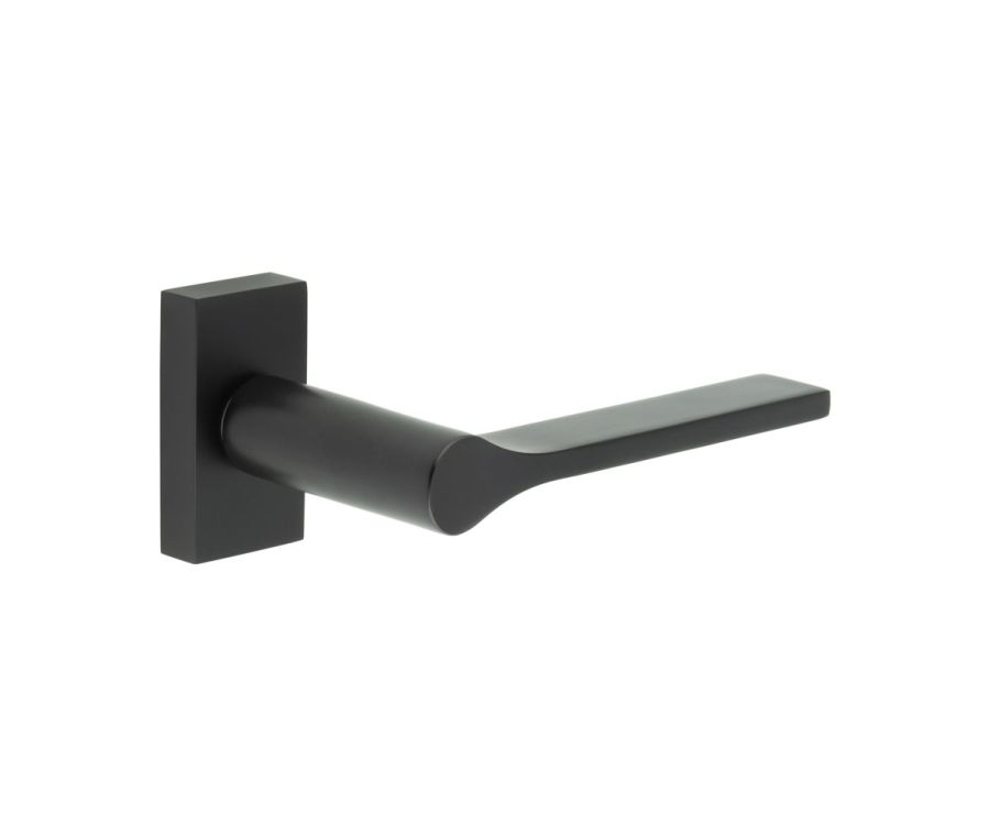 CR-105 Black Multi Point Rectangular Rose Door Handle