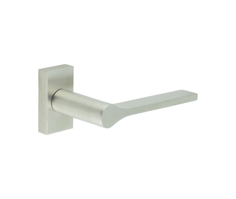CR-105 Satin Stainless Steel Multi Point Rectangular Rose Door Handle