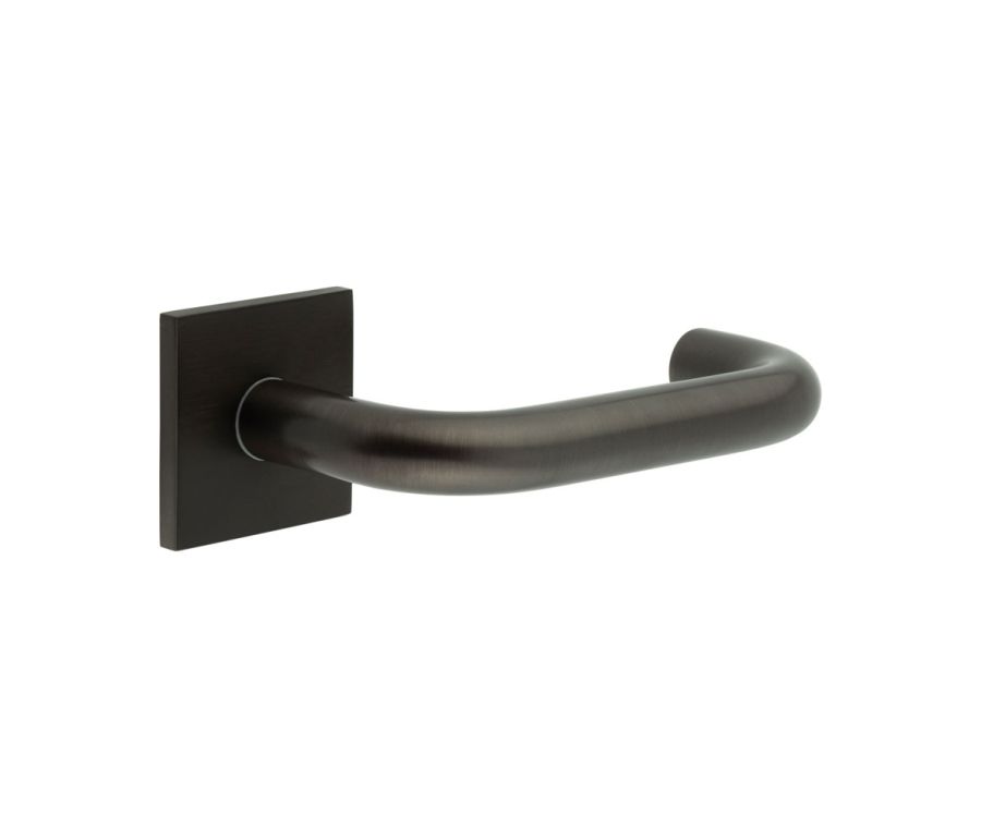 CR-106 Dark Bronze Unsprung Square Rose Door Handle