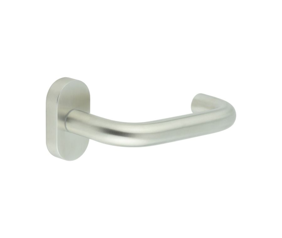 CR-106 Satin Stainless Steel Multi Point Oval Rose Door Handle