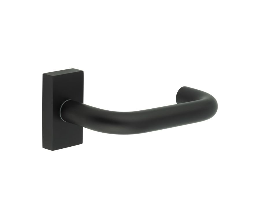 CR-106 Black Multi Point Rectangular Rose Door Handle