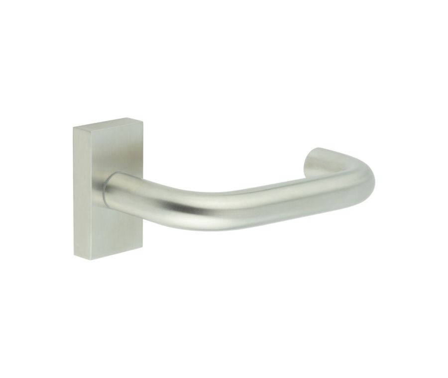CR-106 Satin Stainless Steel Multi Point Rectangular Rose Door Handle
