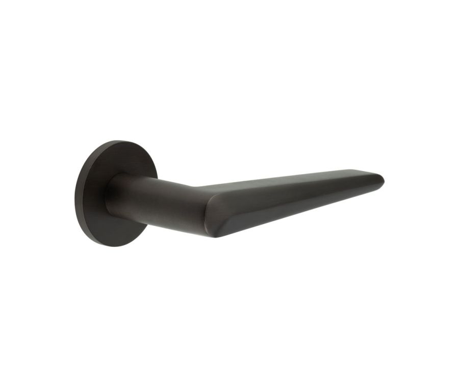 CR-107 Dark Bronze Sprung Round Rose Door Handle