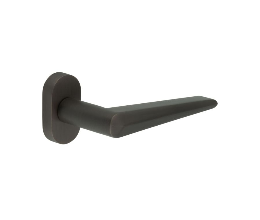 CR-107 Dark Bronze Multi Point Oval Rose Door Handle