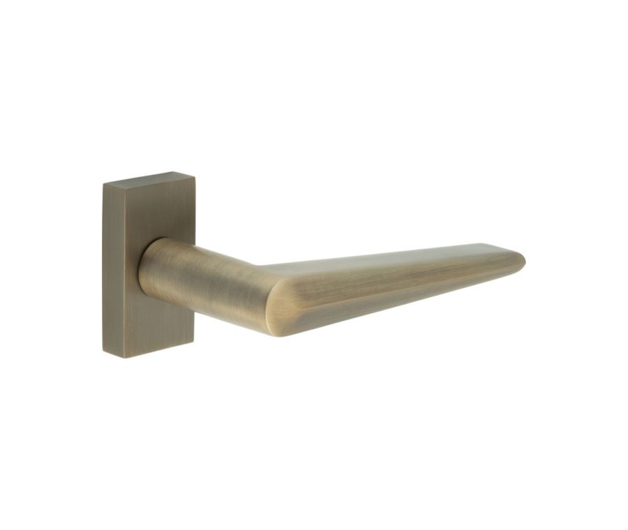 CR-107 Antique Brass Multi Point Rectangular Rose Door Handle