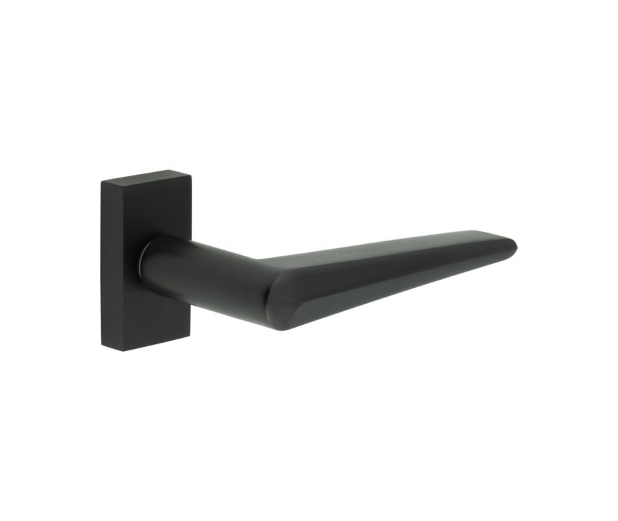 CR-107 Black Multi Point Rectangular Rose Door Handle