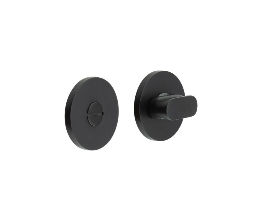 CR-801 Black Thumb Turn & Lock Round Rose